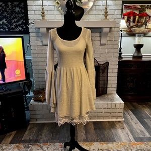 Cotton Knit  Dress with lace slip.